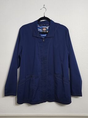 Dickies Women’s Navy Zip-Front Scrub Jacket XL